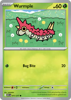 Wurmple Common card from Ascended Heroes