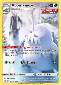 Abomasnow Trainer Gallery Rare Holo card from Astral Radiance