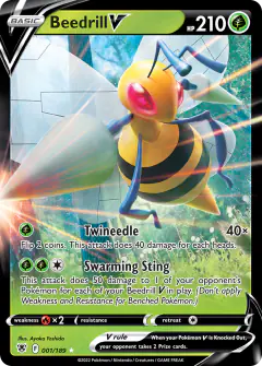 Beedrill V Rare Holo V card from Astral Radiance