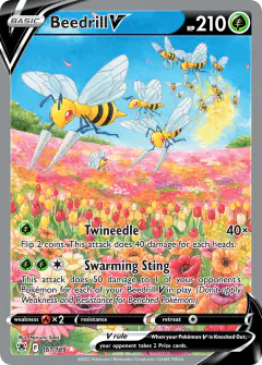 Beedrill V Rare Ultra card from Astral Radiance