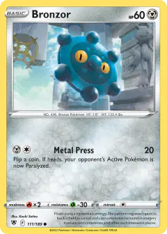 Bronzor Common card from Astral Radiance