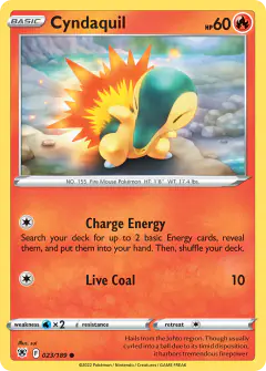 Cyndaquil Common card from Astral Radiance