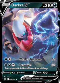 Darkrai V Rare Holo V card from Astral Radiance