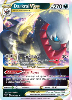 Darkrai VSTAR Rare Holo VSTAR card from Astral Radiance