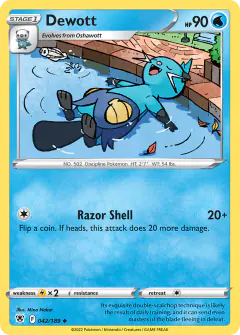 Dewott Uncommon card from Astral Radiance
