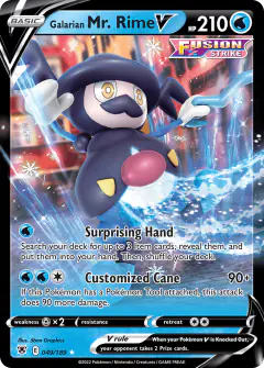 Galarian Mr. Rime V Rare Holo V card from Astral Radiance
