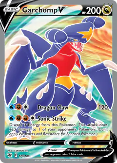 Garchomp V Rare Ultra card from Astral Radiance