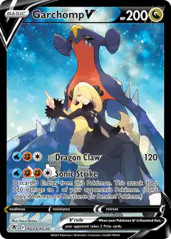 Garchomp V Rare Holo V card from Astral Radiance