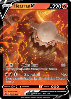 Heatran V Rare Holo V card from Astral Radiance
