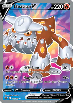 Heatran V Rare Ultra card from Astral Radiance