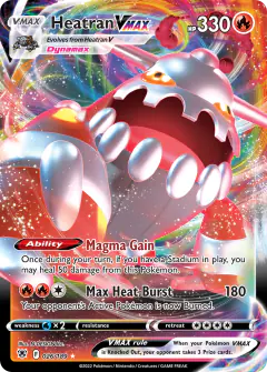 Heatran VMAX Rare Holo VMAX card from Astral Radiance