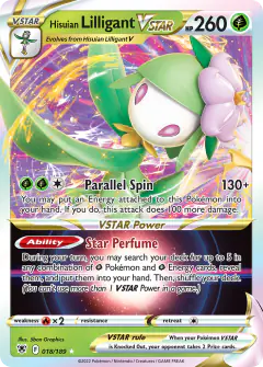 Hisuian Lilligant VSTAR Rare Holo VSTAR card from Astral Radiance