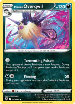 Hisuian Overqwil Uncommon card from Astral Radiance