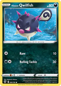 Hisuian Qwilfish Common card from Astral Radiance