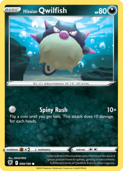 Hisuian Qwilfish Common card from Astral Radiance