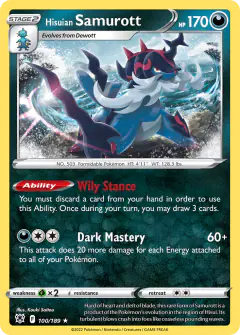 Hisuian Samurott Rare Holo card from Astral Radiance