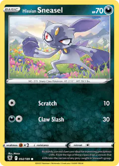 Hisuian Sneasel Common card from Astral Radiance