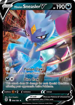 Hisuian Sneasler V Rare Holo V card from Astral Radiance