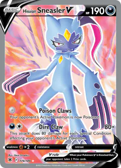 Hisuian Sneasler V Rare Ultra card from Astral Radiance