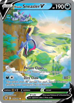 Hisuian Sneasler V Rare Ultra card from Astral Radiance