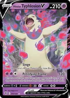 Hisuian Typhlosion V Rare Holo V card from Astral Radiance