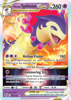 Hisuian Typhlosion VSTAR Rare Holo VSTAR card from Astral Radiance