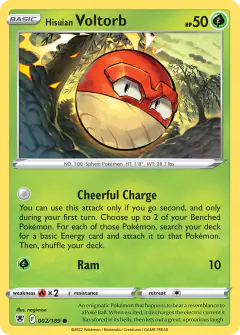 Hisuian Voltorb Common card from Astral Radiance