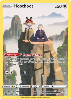 Hoothoot Trainer Gallery Rare Holo card from Astral Radiance