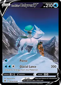 Ice Rider Calyrex V Rare Holo V card from Astral Radiance