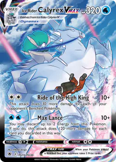 Ice Rider Calyrex VMAX Rare Holo VMAX card from Astral Radiance
