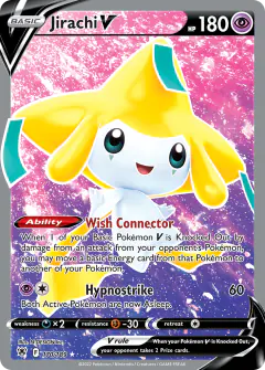 Jirachi V Rare Ultra card from Astral Radiance
