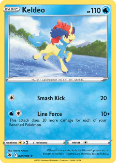 Keldeo Rare Holo card from Astral Radiance