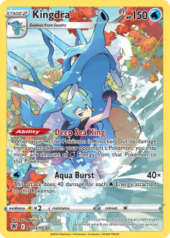 Kingdra Trainer Gallery Rare Holo card from Astral Radiance