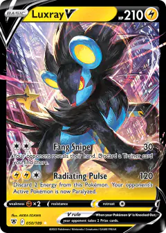 Luxray V Rare Holo V card from Astral Radiance