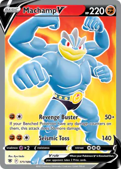Machamp V Rare Ultra card from Astral Radiance