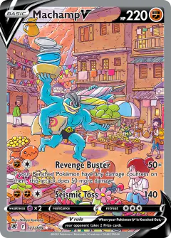 Machamp V Rare Ultra card from Astral Radiance