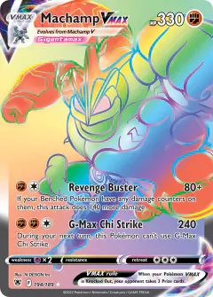 Machamp VMAX Rare Rainbow card from Astral Radiance