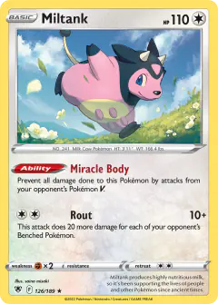Miltank Rare Holo card from Astral Radiance