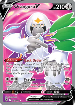 Oranguru V Rare Ultra card from Astral Radiance