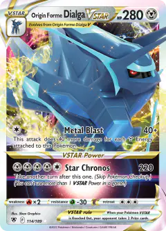 Origin Forme Dialga VSTAR Rare Holo VSTAR card from Astral Radiance