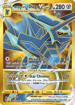 Origin Forme Dialga VSTAR Rare Secret card from Astral Radiance
