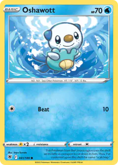 Oshawott Common card from Astral Radiance