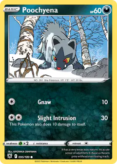 Poochyena Common card from Astral Radiance