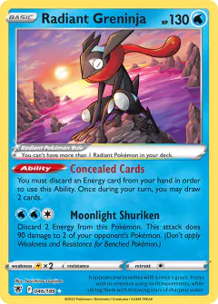 Radiant Greninja Radiant Rare card from Astral Radiance