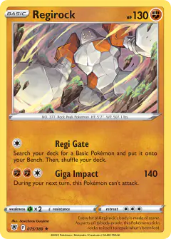 Regirock Rare card from Astral Radiance