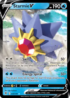 Starmie V Rare Holo V card from Astral Radiance