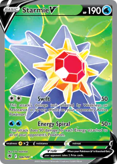 Starmie V Rare Ultra card from Astral Radiance