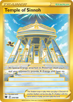 Temple of Sinnoh Rare Secret card from Astral Radiance