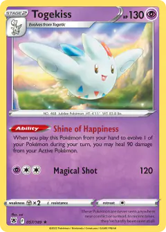 Togekiss Rare Holo card from Astral Radiance