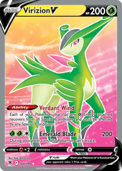 Virizion V Rare Ultra card from Astral Radiance